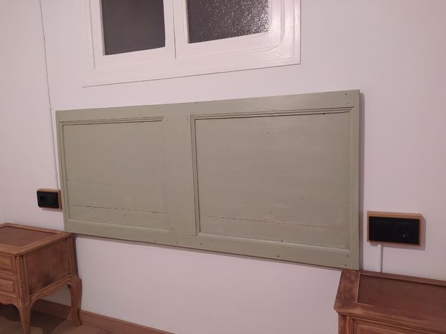 Puerta antigua cabecero cama