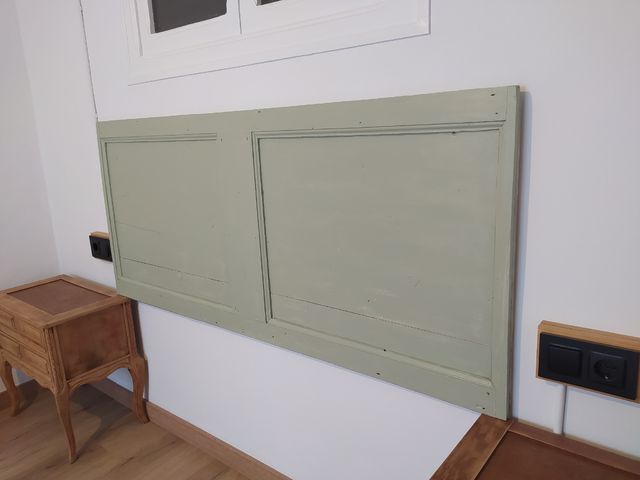 Puerta antigua cabecero cama