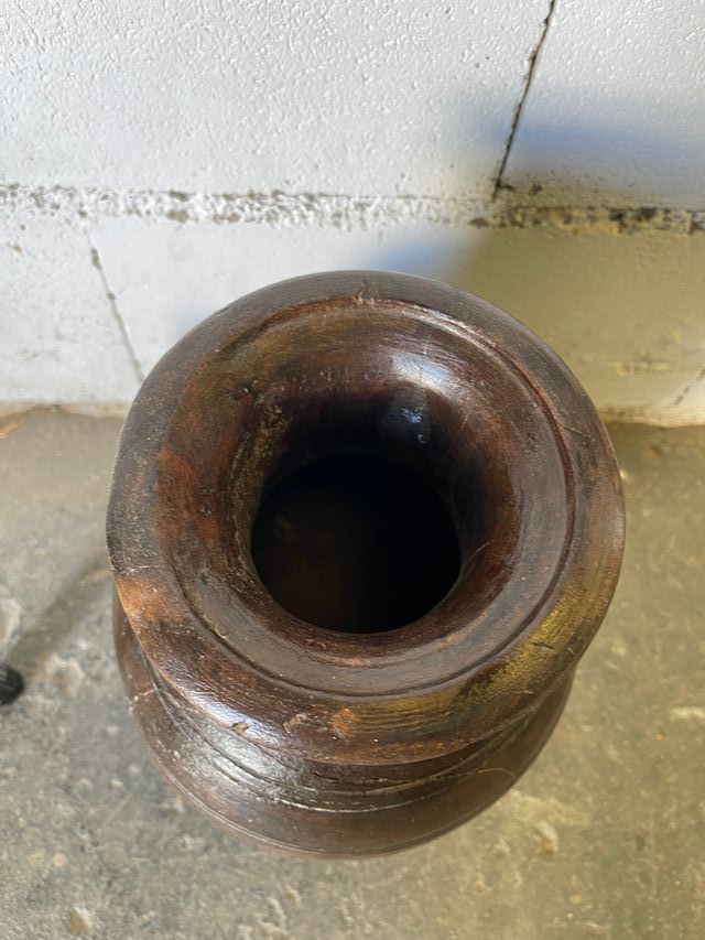 ✅jarron madera vintage