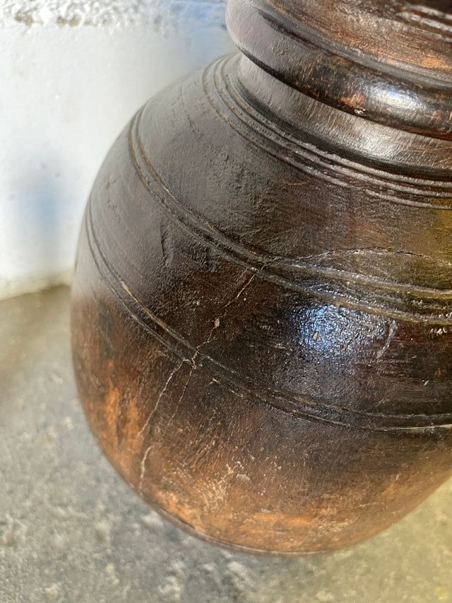 ✅jarron madera vintage