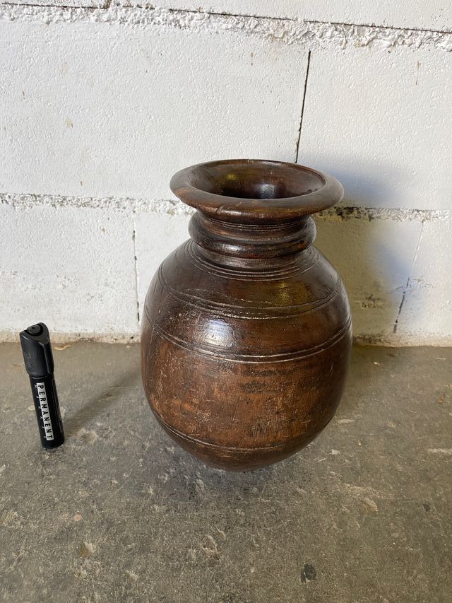 ✅jarron madera vintage