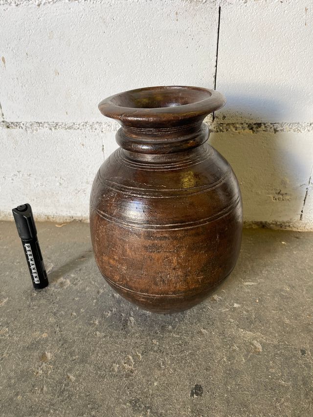 ✅jarron madera vintage