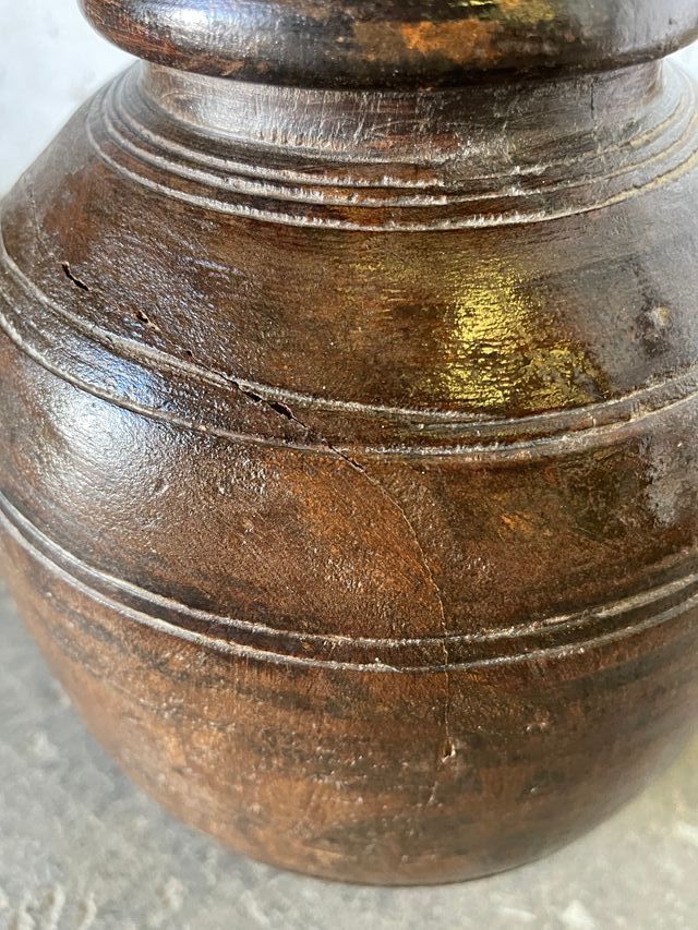 ✅jarron madera vintage