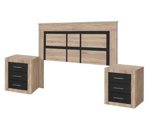 CABECERO + 2 MESITAS DE NOCHE KIARA
