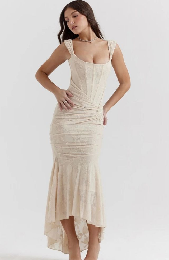 Vestido Marfil Sirena