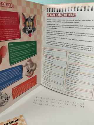 Album o libro de recetas Tom y Jerry .