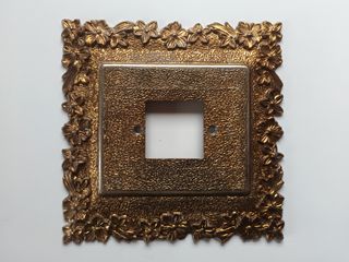 Placa metálica mecanismo interruptor vintage