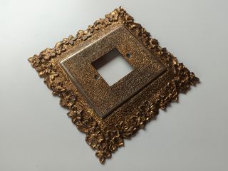 Placa metálica mecanismo interruptor vintage