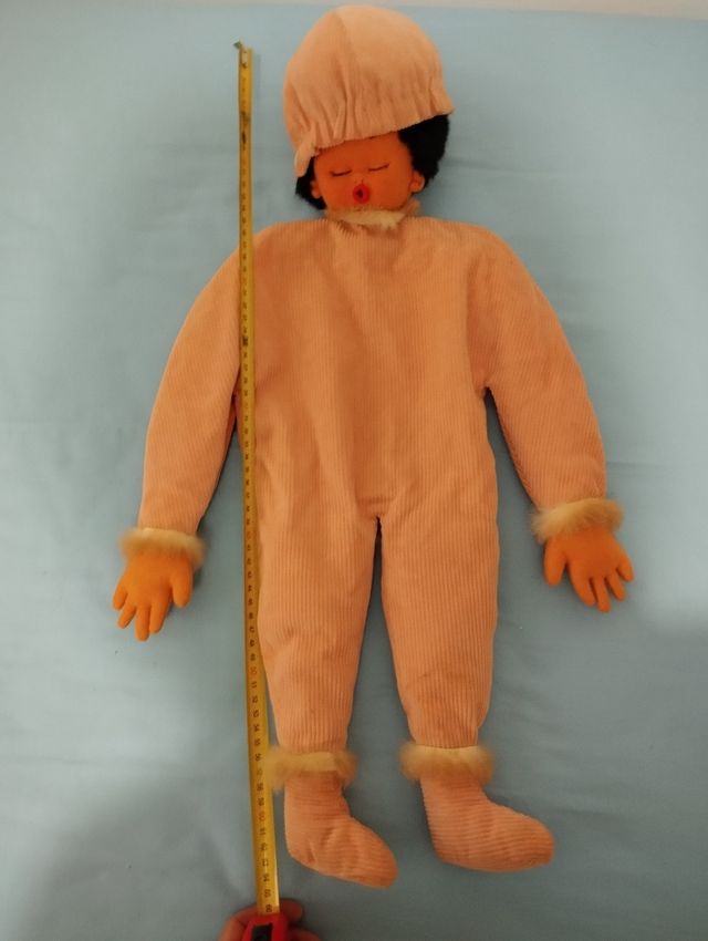 Muñeca de trapo Vintage guarda camisón . Años 50