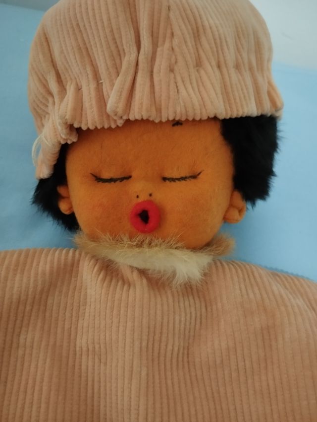Muñeca de trapo Vintage guarda camisón . Años 50