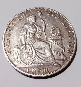 Moneda de Plata de 1895 Peruana