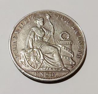 Moneda de Plata de 1895 Peruana