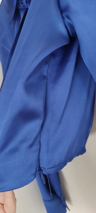 Camisa crop satinada