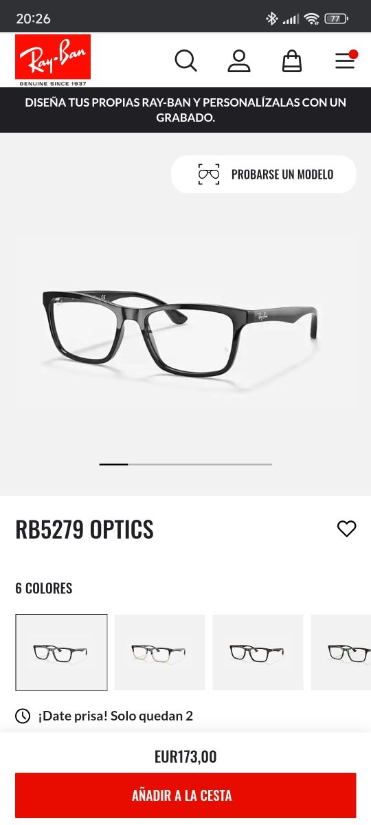 Montura Gafas Rayban