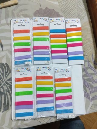 42 uni. tipo gomas de pelo o pulseras 