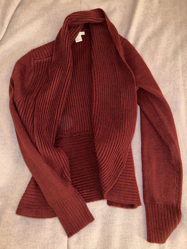 Cardigan bordeaux spesso