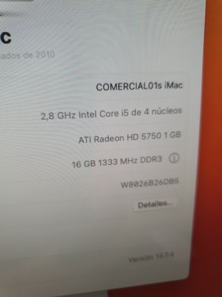Ordenador Apple imac 27"