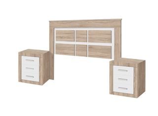 CABECERO DE MATRIMONIO KIARA + 2 MESITAS DE NOCHE