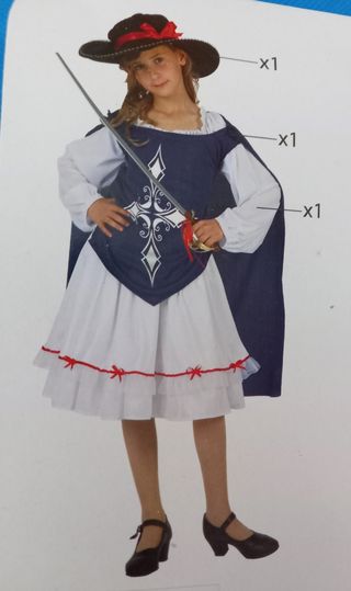 Disfraz mosquetera 5/6 años