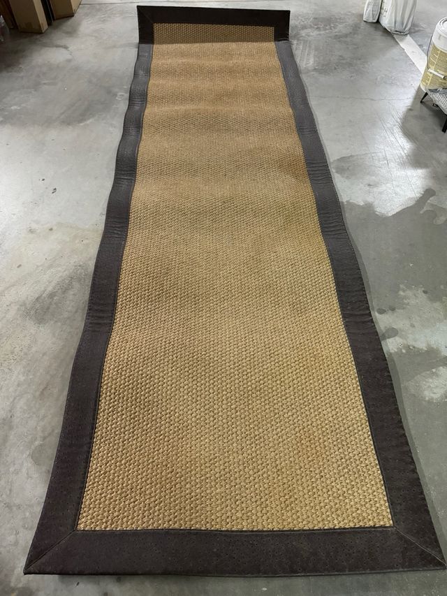 Alfombra Yute piel de avestruz marron