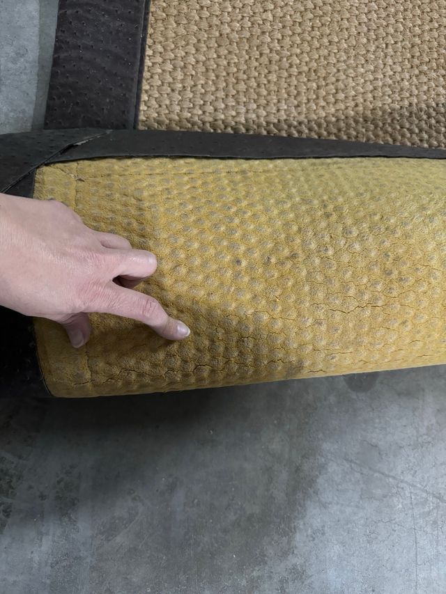 Alfombra Yute piel de avestruz marron