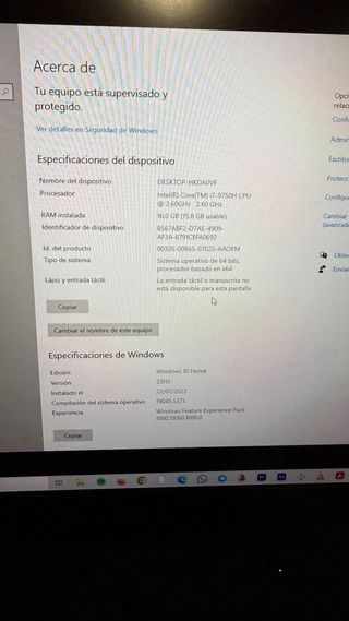 Ordenador Portátil MSI Thin GF75/95D