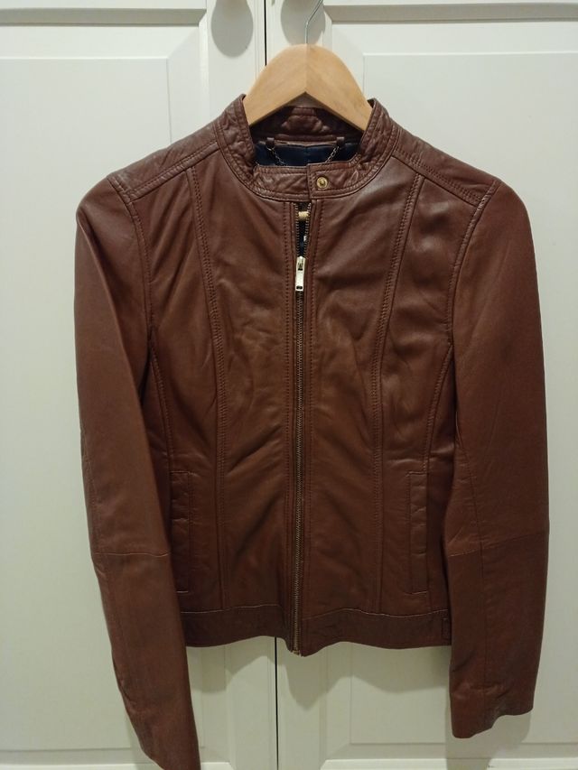 Biker piel marron