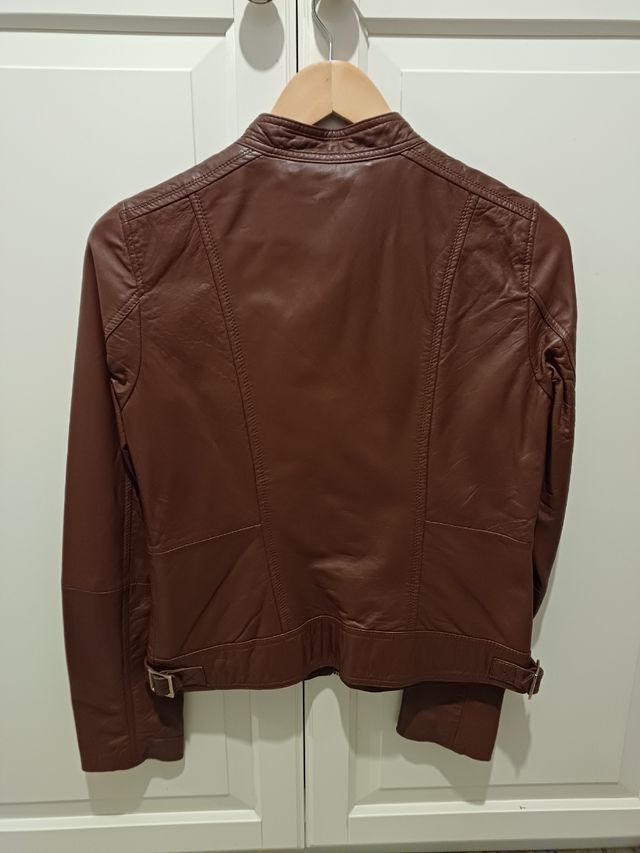Biker piel marron