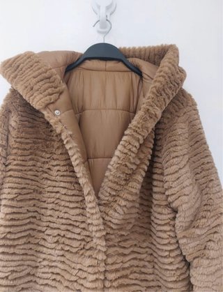 Abrigo reversible Camel Cortefiel mujer
