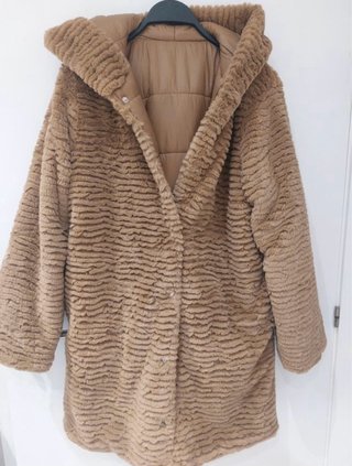 Abrigo reversible Camel Cortefiel mujer