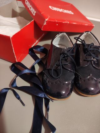Zapatos inglesitos azul marino talla 25 
