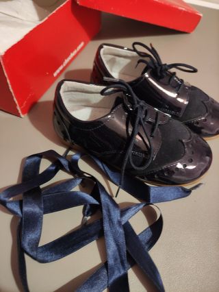 Zapatos inglesitos azul marino talla 25 