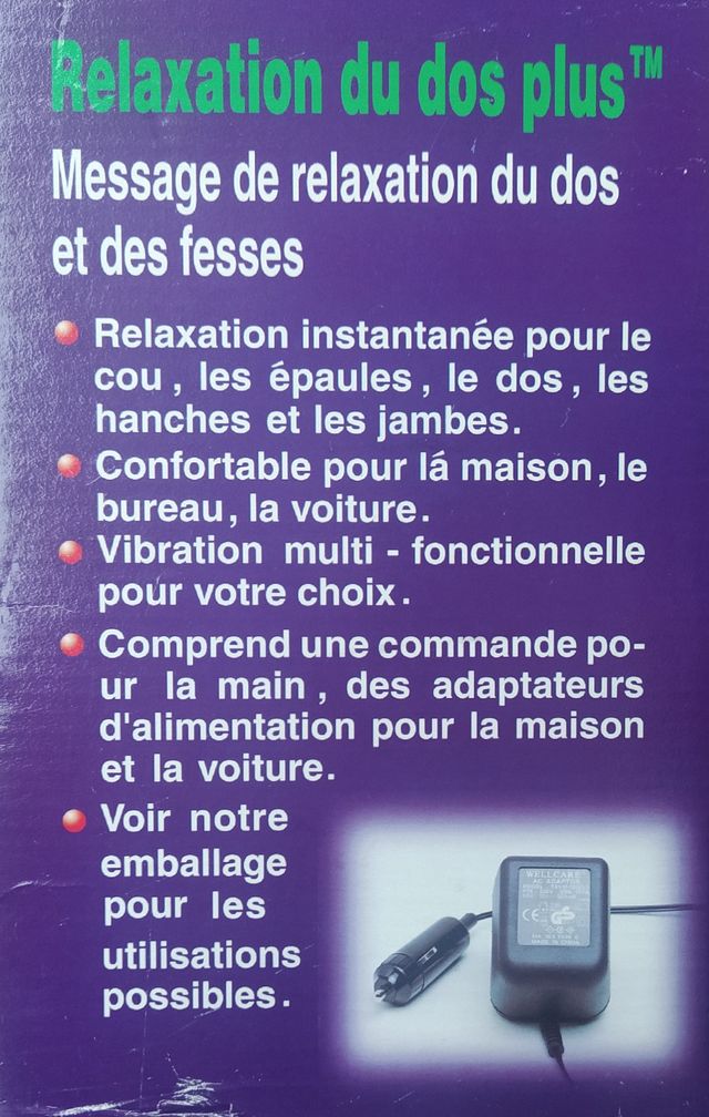 Massajador e aquecedor eletrico costas- Wellcare