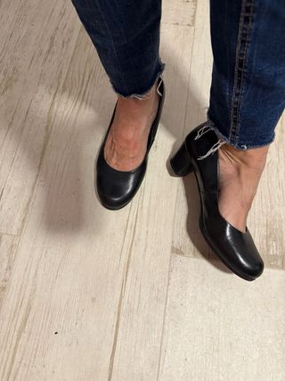 Zapatos piel tacon