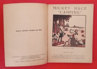 TEBEO COMIC MICKEY HACE CAMPING WALT DISNEY