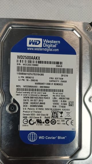 Discos duros mecánicos 3,5" de 80 y 250 GB