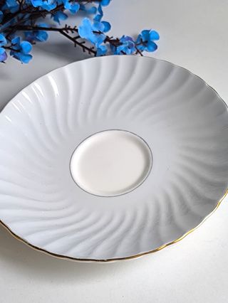 Preciosa taza y platillo porcelana inglesa