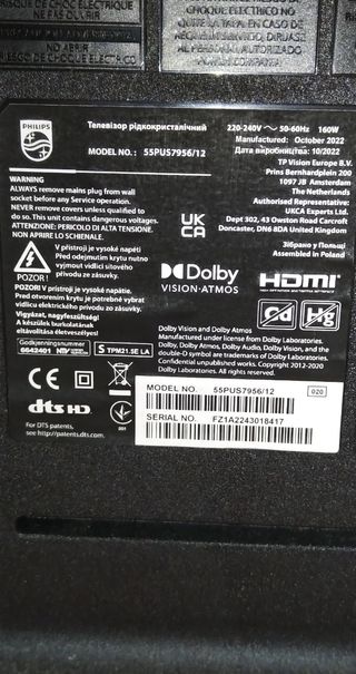 Despiece TV Philips 55PUS7956/12 tele televisor tv