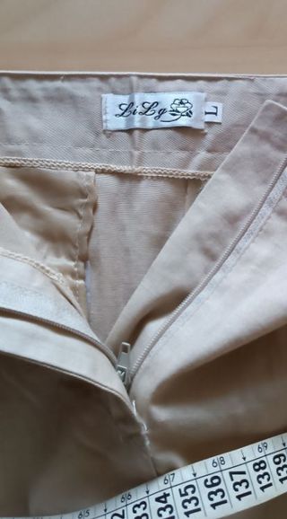 Gonna longuette cotone con bande bianche tg M-L