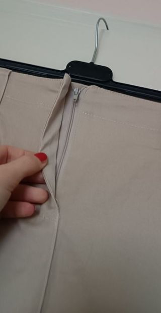 Gonna longuette cotone con bande bianche tg M-L