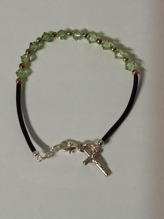 numero3 braccialetti caucciù brillantini e metallo