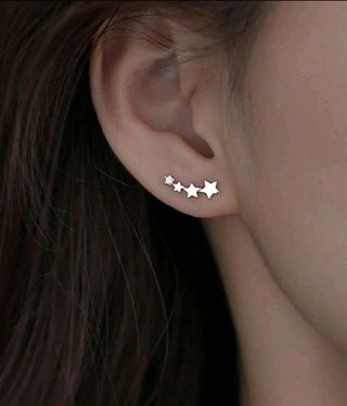 Pendiente Acero Estrellas