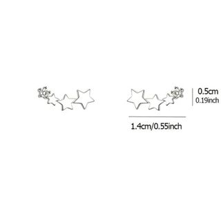 Pendiente Acero Estrellas