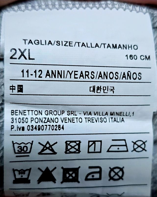 Sudadera Benetton colores 12 años 160cm