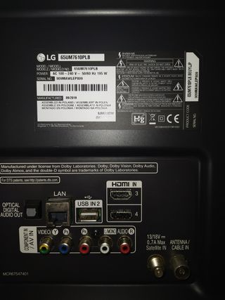 LG 65UM7610PLB piezas componentes