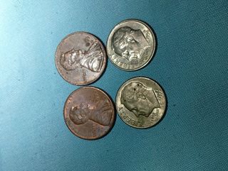 Billetes y monedas americanas 