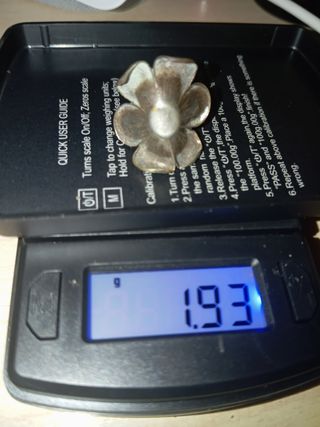 Anillo plata antigua una flor