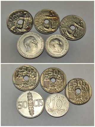 Lote 5 monedas Estado Español EBC++ SC