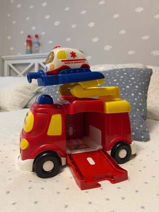 Pack Vtech. Camión bomberos y ambulanc