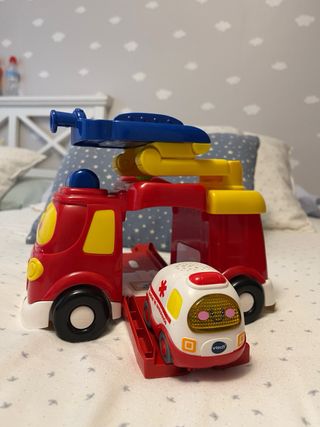 Pack Vtech. Camión bomberos y ambulanc